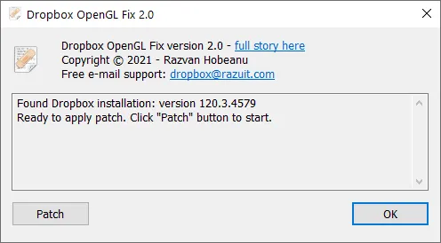 DropboxOpenGLFix